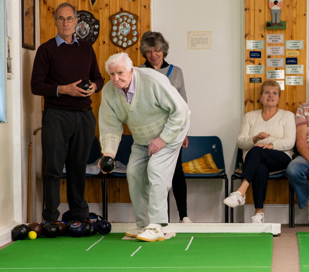 Man Playing Bowls